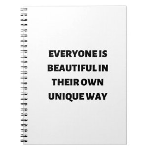 Cuaderno Todos son hermosos a su manera única