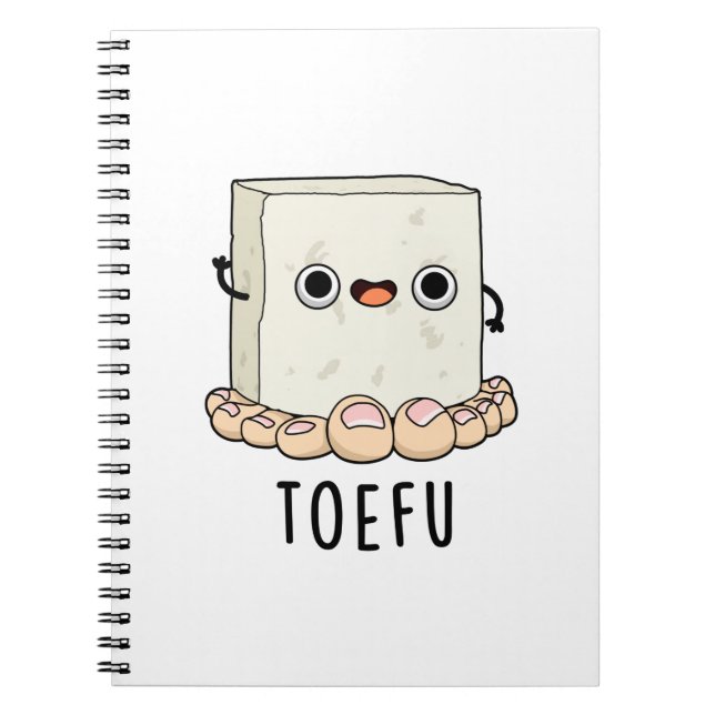 Cuaderno Toe-fu Tofu Divertido Juego de Palabras  (Frente)