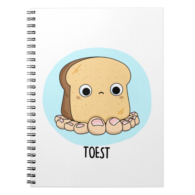 Cuaderno Toest Funny Toast con Toes Pun (Frente)