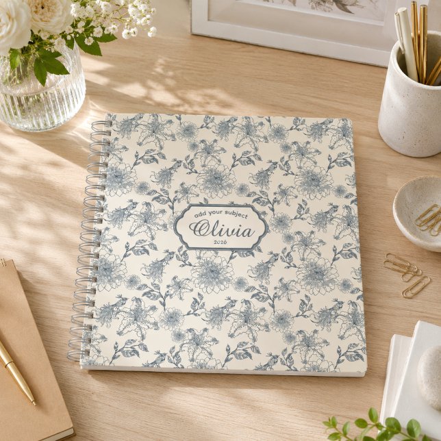 Cuaderno Toile Botánico Aviar Francés Antiguo País Rústico (Subido por el creador)