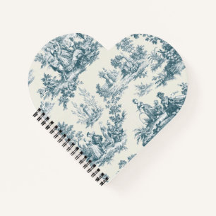 Cuaderno Toile de jouy sage verde elegante