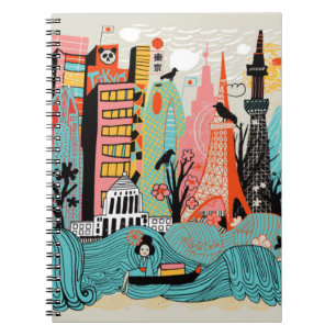 Cuaderno Tokio dibujada mano Japón