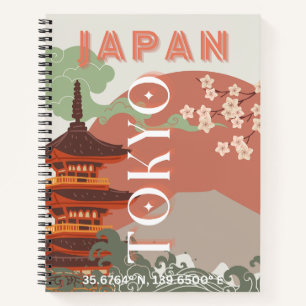 Cuaderno Tokio Japón: Arte de viajes, arte de viajes retro