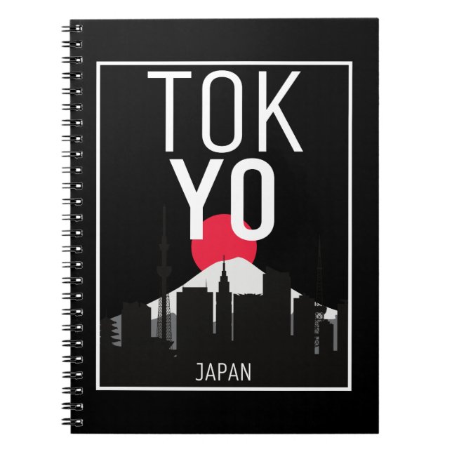 Cuaderno Tokyo Japan Skyline Mount Fuji (Frente)