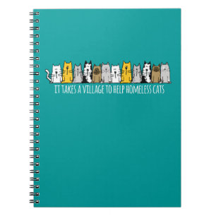 Cuaderno Toma a pueblo ayuda a gatos sin hogar
