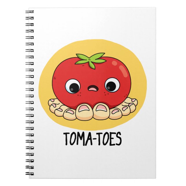 Cuaderno Toma-ates Tomate Divertido Con Dedos Chiste  (Frente)