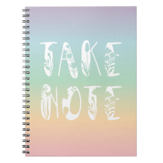 Cuaderno "Toma nota" Pastel Arcoiris