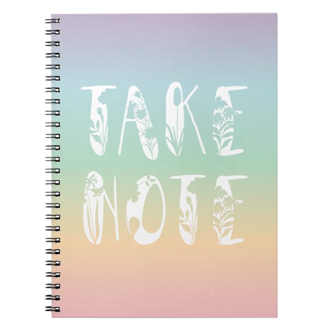 Cuaderno "Toma nota" Pastel Arcoiris (Frente)
