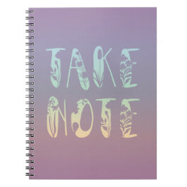 Cuaderno "Toma nota" Púrpura Arcoiris Pastel