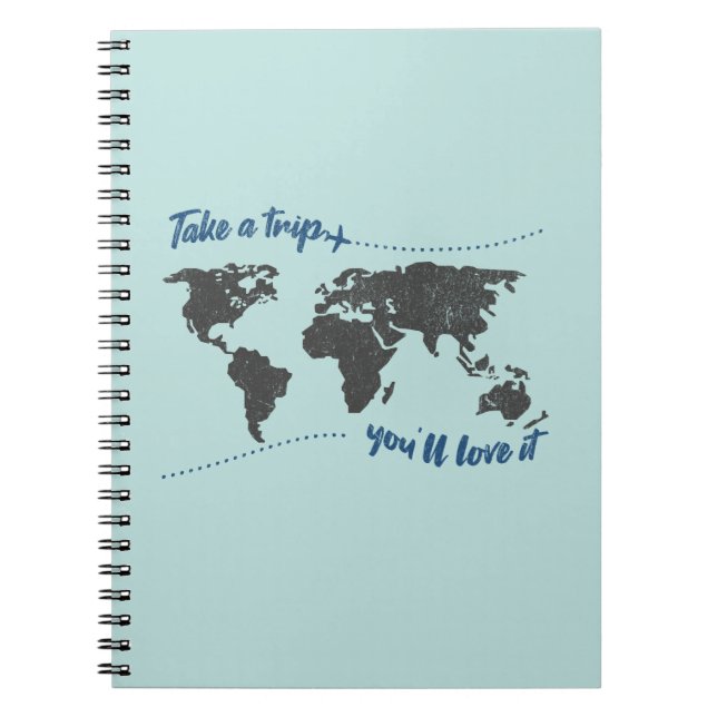 Cuaderno Toma un viaje, te encantará (Frente)
