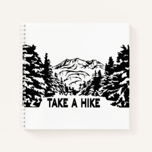 Cuaderno Toma una cita de Hike en el paisaje de montaña mon
