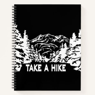 Cuaderno Toma una cita de Hike en el paisaje de montaña mon
