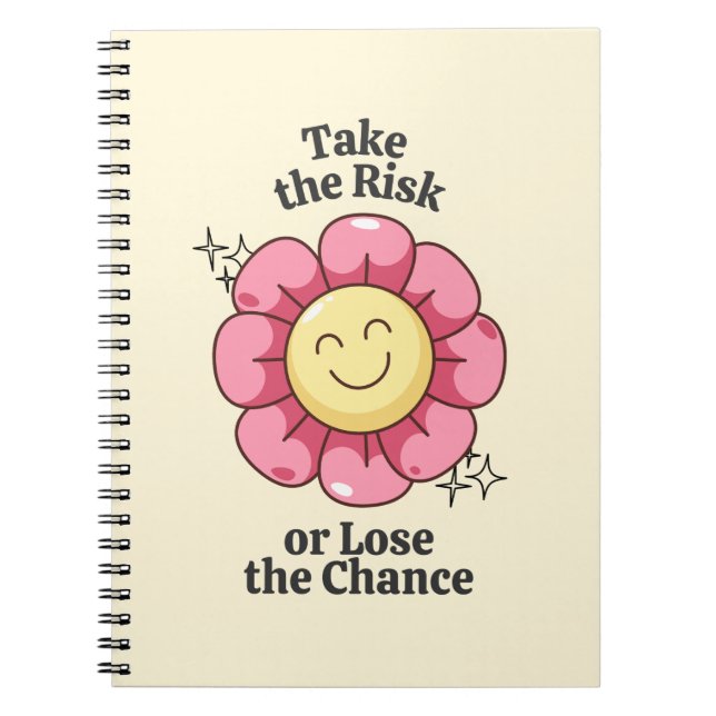 Cuaderno Tomar el riesgo o perder la inspiración de oportun (Frente)