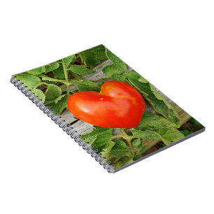 Cuaderno Tomate con forma de corazón