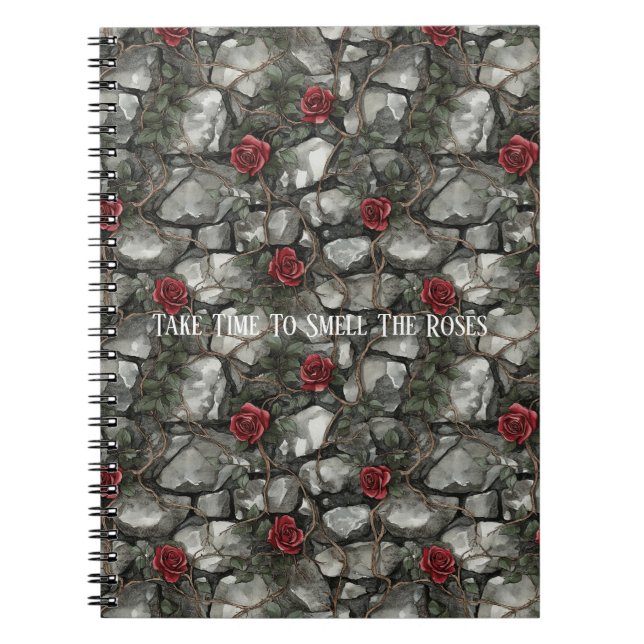 Cuaderno Tómate El Tiempo Para Oler Los Ladrillos De Rosas  (Frente)