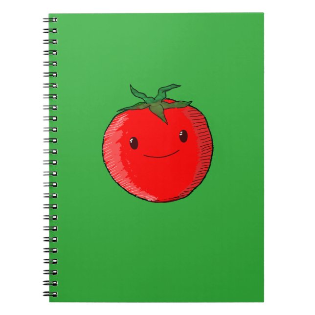 Cuaderno Tomate Personalizado lindo (Frente)