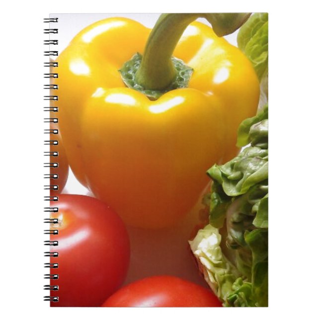 Cuaderno Tomates de pimienta Vegetales Lechuga Alimentos Sa (Frente)