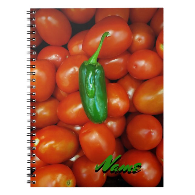Cuaderno Tomates Guay calientes de Jalapeno (Frente)