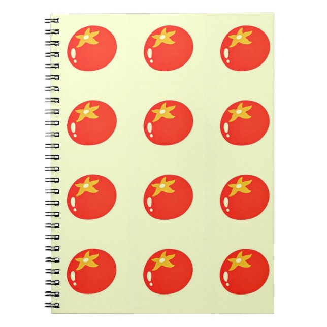 Cuaderno Tomates rojos sobre amarillo (Frente)