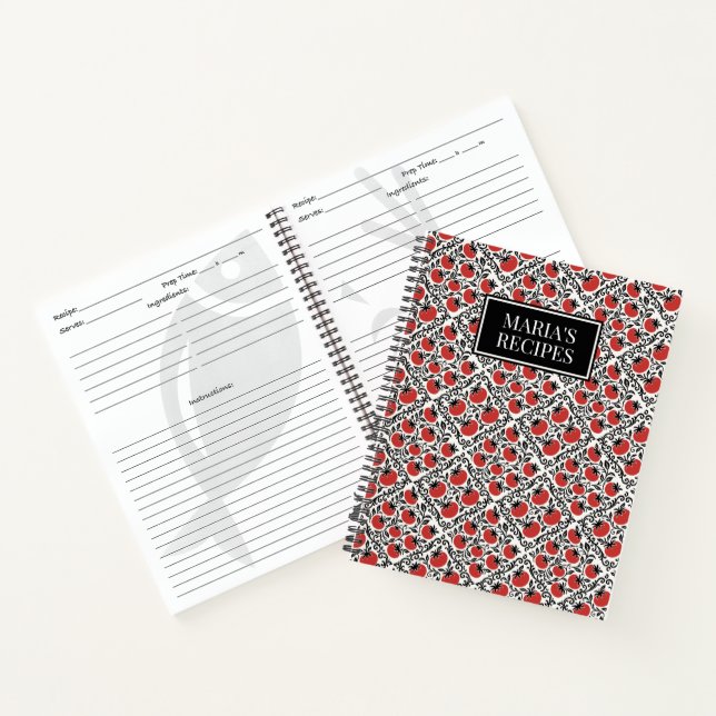 Cuaderno Tomato Rustic Farmhouse French Country Recipe (Interior)