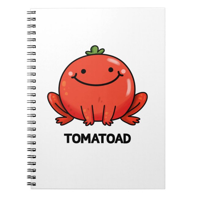 Cuaderno Tomatoad divertido sapo de tomate juego de palabra (Frente)