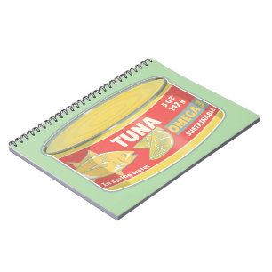 Cuaderno Tonelada de retro de pescado en lata de atún