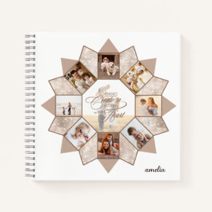 Cuaderno Tones terrestres de Collage de fotos de recuerdos 