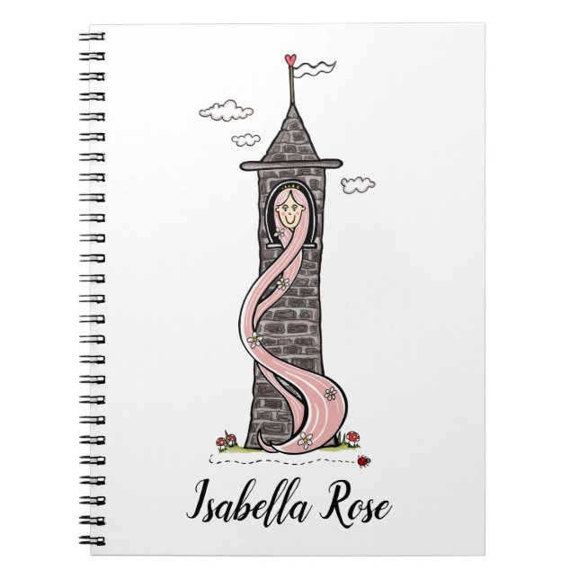 Cuaderno Tono de piel luminosa Rapunzel personalizado (Frente)