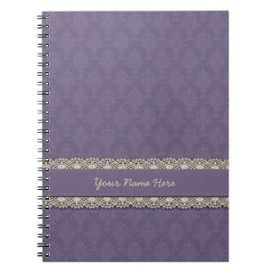 Cuaderno Tono púrpura del damasco en tono