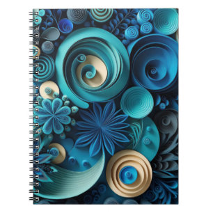 Cuaderno Tonos azules 3D