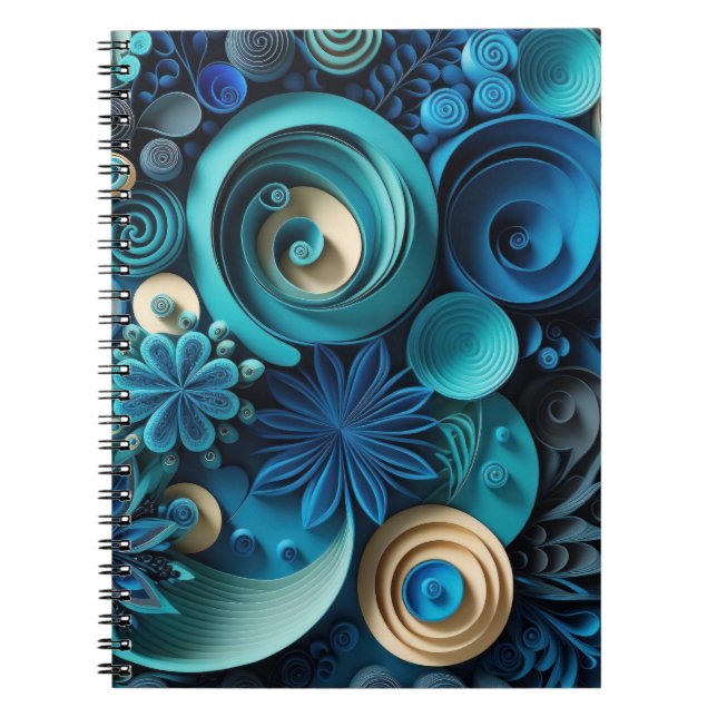 Cuaderno Tonos azules 3D (Frente)