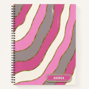 Cuaderno Tonos blancos de color gris rosado grueso Groovy b