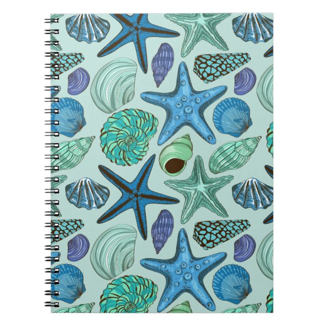 Cuaderno Tonos De Azulejos Y Patrón De Piscina (Frente)