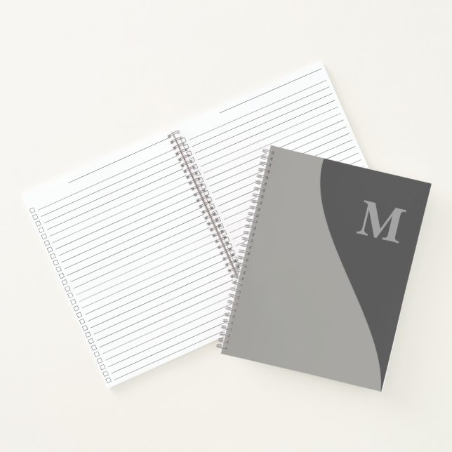Cuaderno Tonos de gris con monograma (Interior)