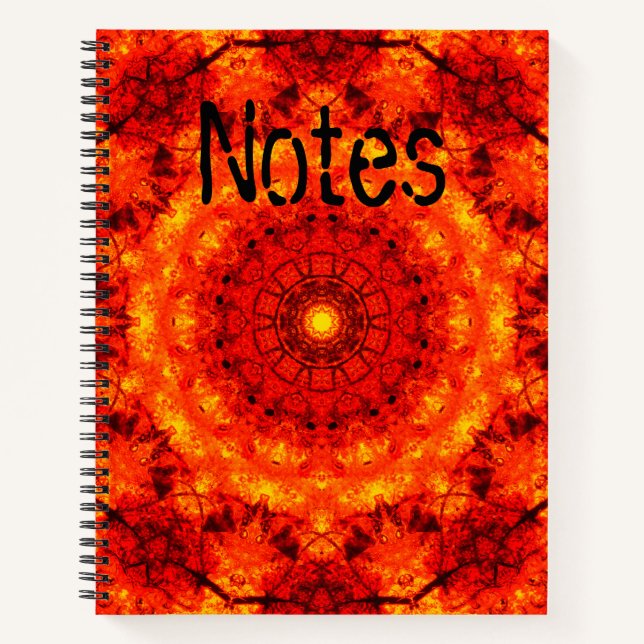 Cuaderno Tonos de Naranja dorado | Mandala Art (Anverso)