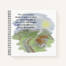 Cuaderno Tonos de un bloc de notas verde