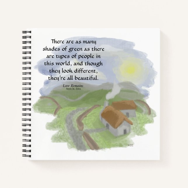 Cuaderno Tonos de un bloc de notas verde (Anverso)