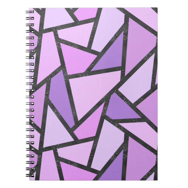Cuaderno Tonos de vidrio manchado de lilas (Frente)
