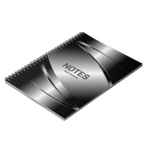 Cuaderno Tonos grises Acero inoxidable Aspecto metálico- Mo