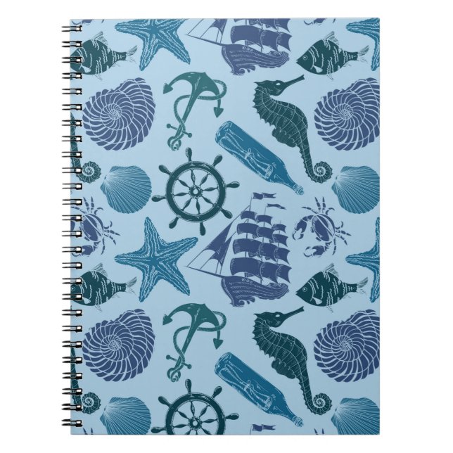 Cuaderno Tonos Náuticos De Patrón Azul (Frente)