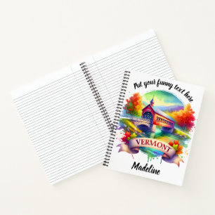 Cuaderno Tonos otoñales por un puente Vermont
