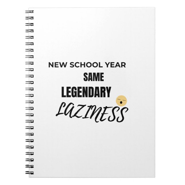 Cuaderno Too Lazy to Focus Notebook (Frente)