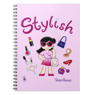 Cuaderno TOONVIDUALES Chica de modelo elegante 2 bloc de no