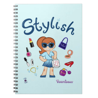 Cuaderno TOONVIDUALES Chica elegante 3 bloc de notas en esp