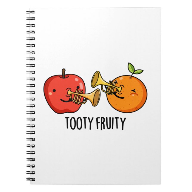 Cuaderno Tooty Fruity Funny Fruit Musician Juego de Palabra (Frente)