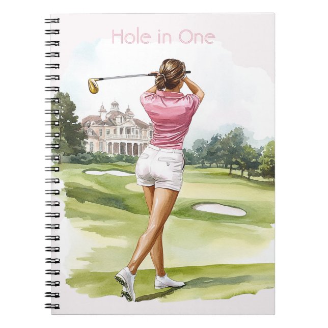 Cuaderno Top Golf Rosa Femenino (Frente)