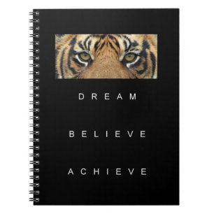 Cuaderno Top inspirador de motivación elegante del tigre d
