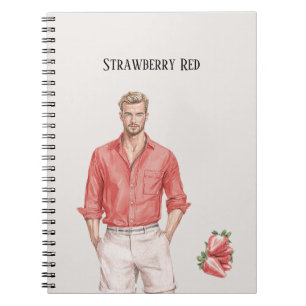 Cuaderno Top Rojo Fresa Masculino Rubio