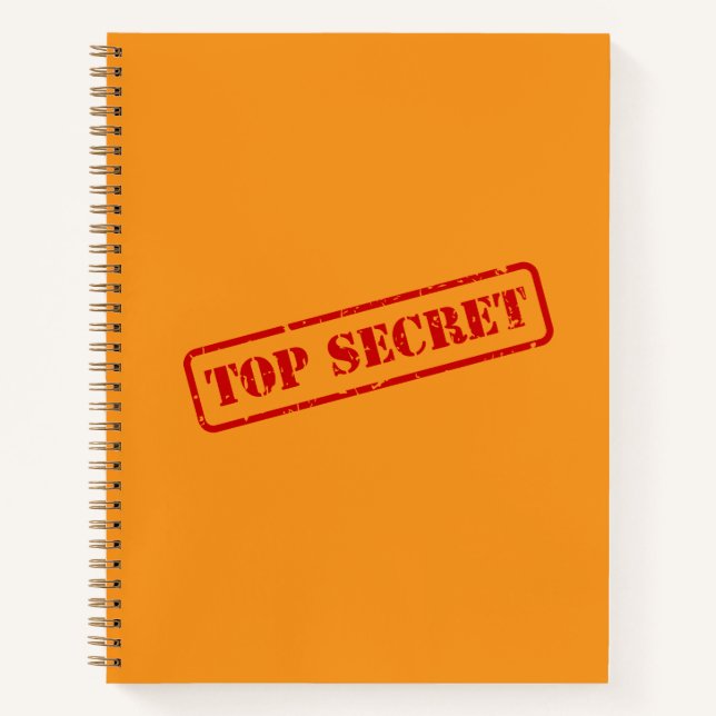 Cuaderno Top Secret Stamped Funny Fun Journal Notebook (Anverso)