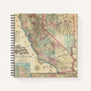 Cuaderno Topográfico Railroad and County Map, California